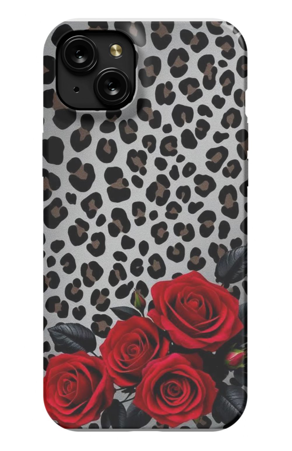 Red Roses On Leopard Print