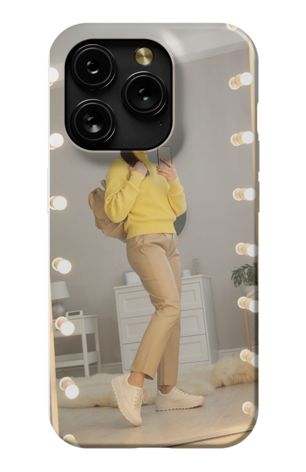Selfie In Light Up Mirror Case