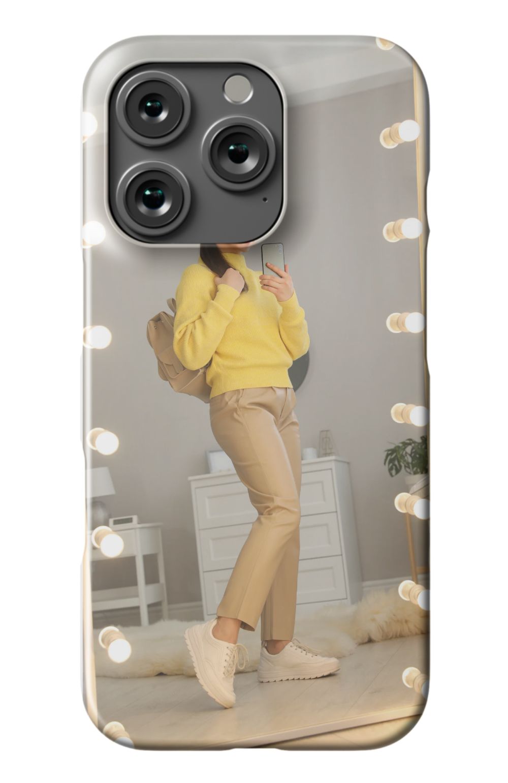 Selfie In Light Up Mirror Case