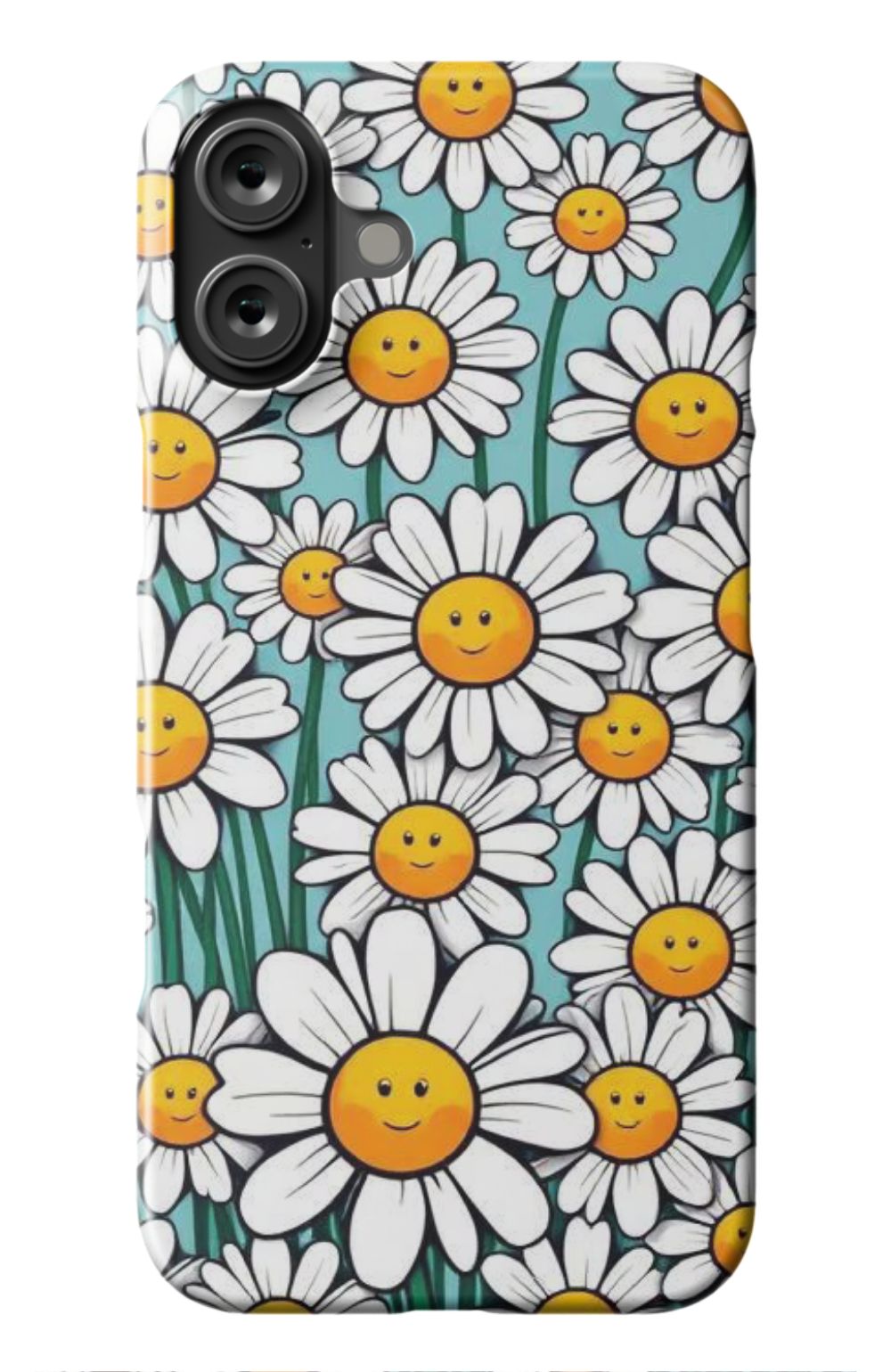 Smiley Daisy Flowers Pattern