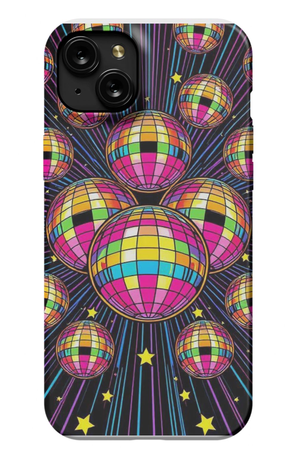 Multi Colour Disco Balls Pattern