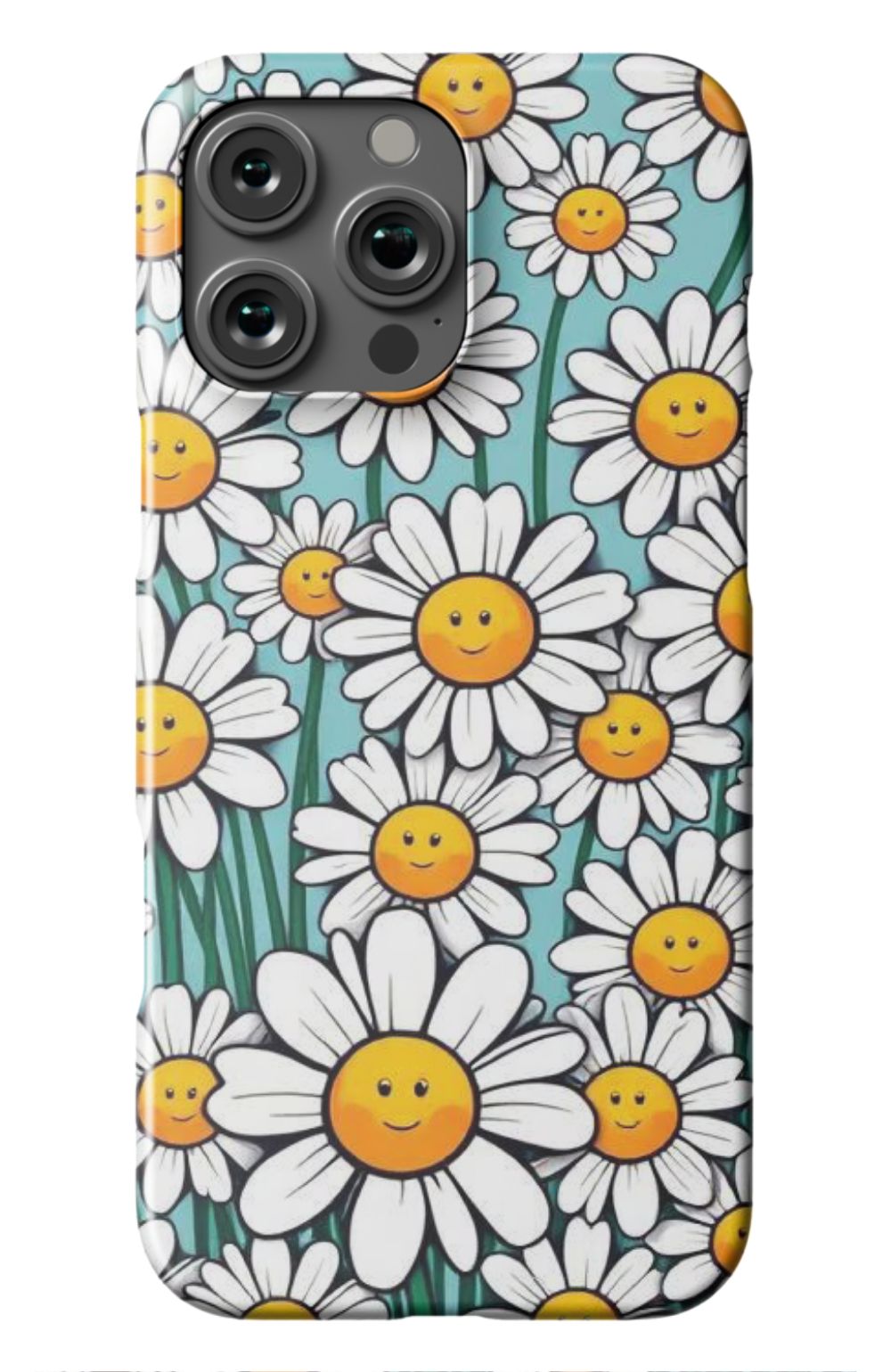 Smiley Daisy Flowers Pattern
