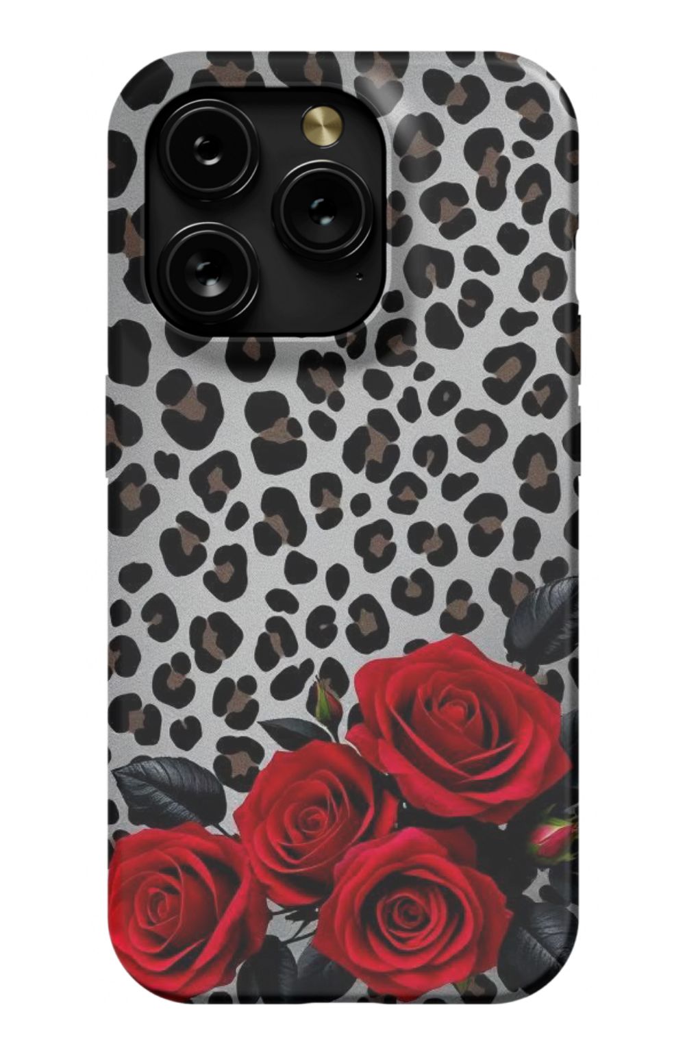 Red Roses On Leopard Print