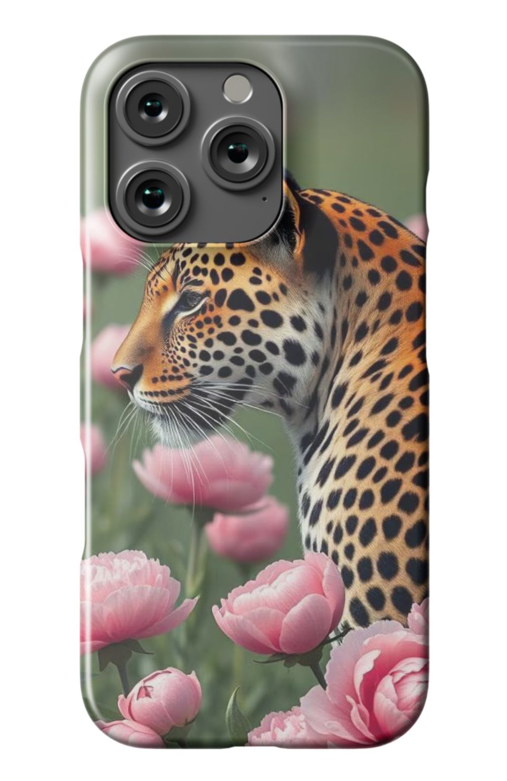 Pink Floural With On Looking Cheetah