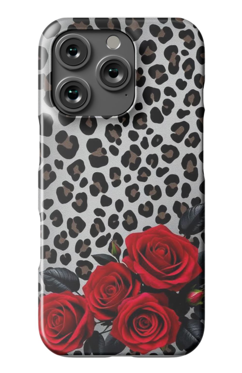 Red Roses On Leopard Print
