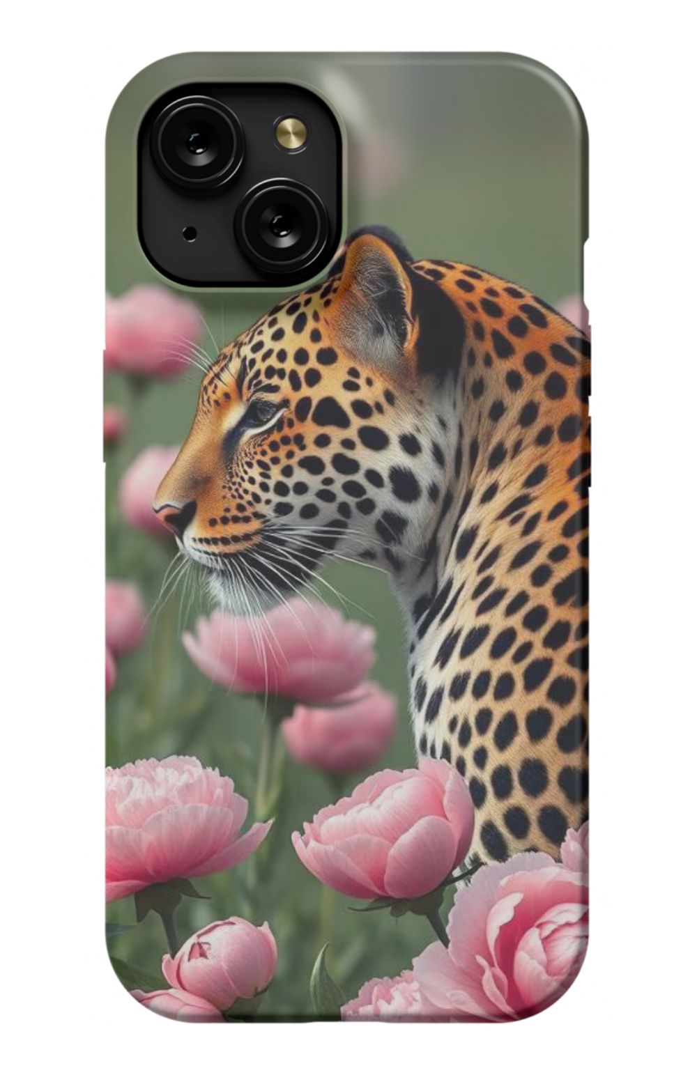 Pink Floural With On Looking Cheetah