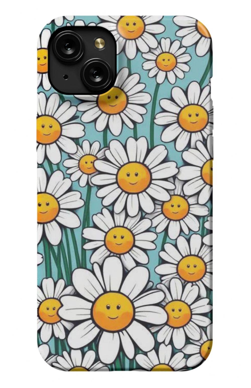 Smiley Daisy Flowers Pattern