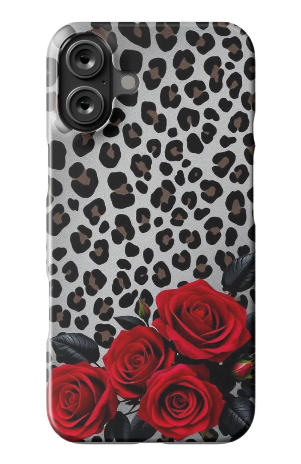 Red Roses On Leopard Print