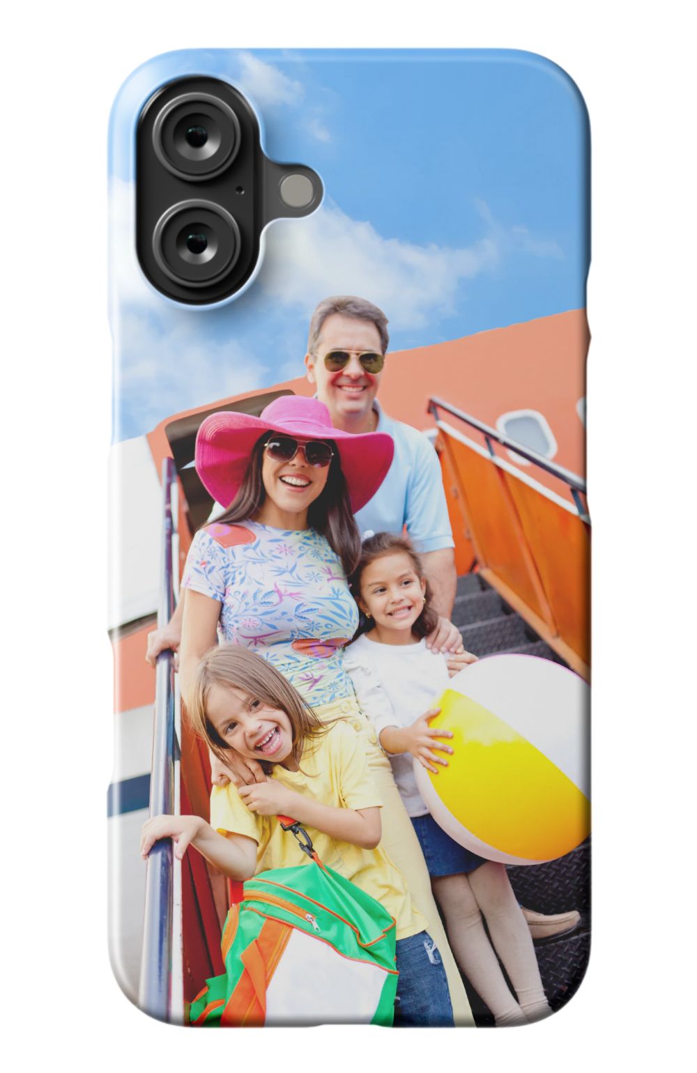 Family On Plane Staircase