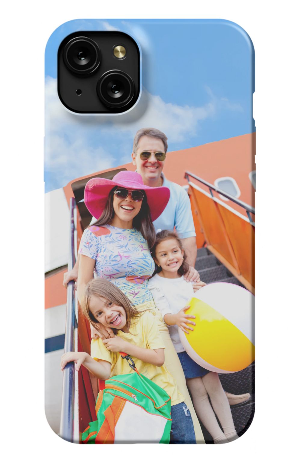 Family On Plane Staircase