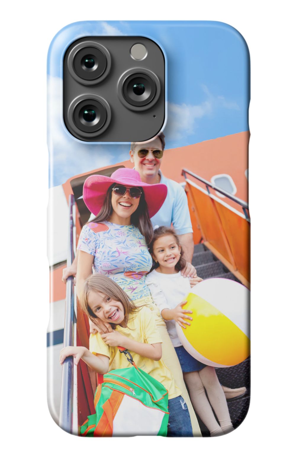 Family On Plane Staircase