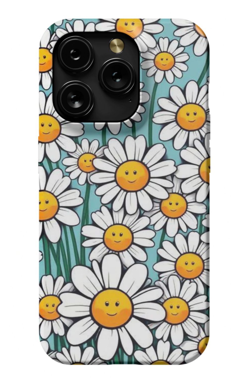 Smiley Daisy Flowers Pattern