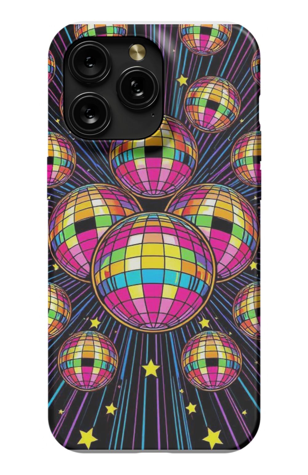 Multi Colour Disco Balls Pattern