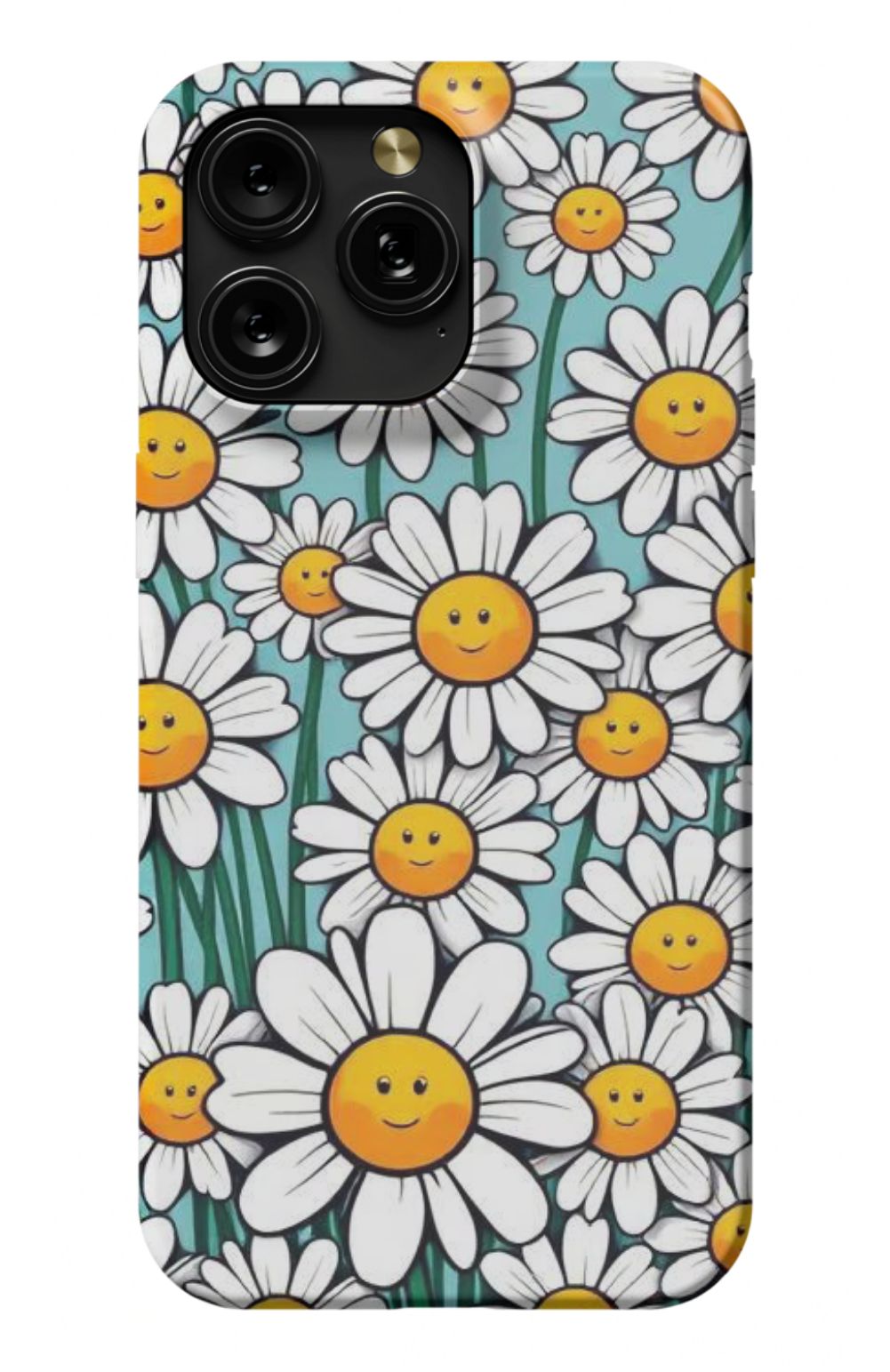 Smiley Daisy Flowers Pattern