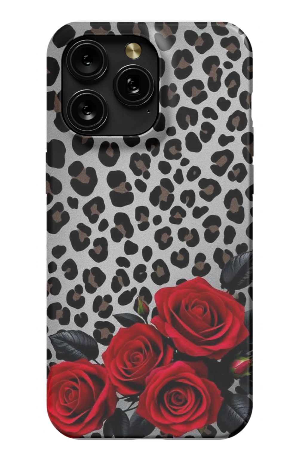 Red Roses On Leopard Print