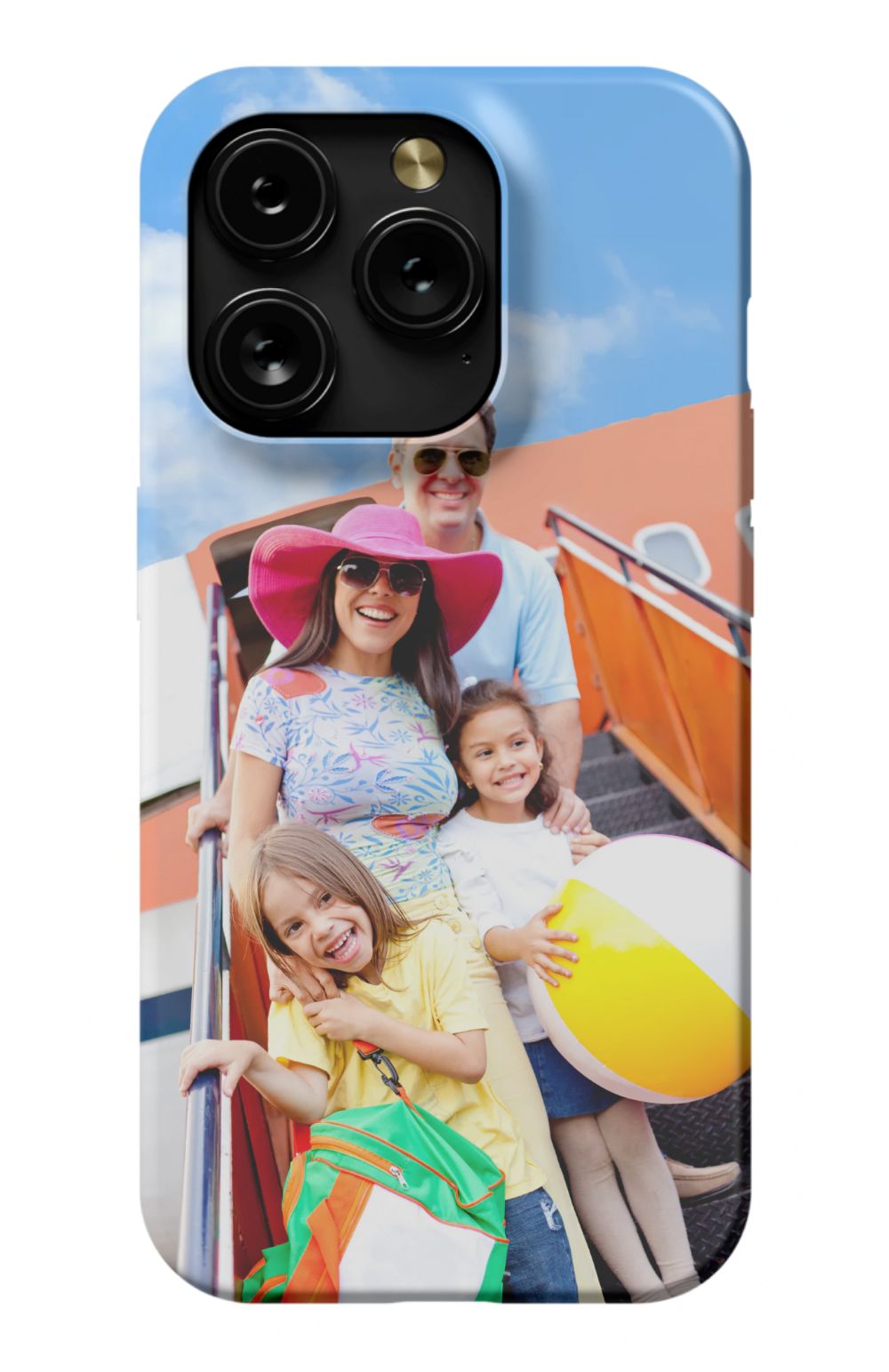 Family On Plane Staircase