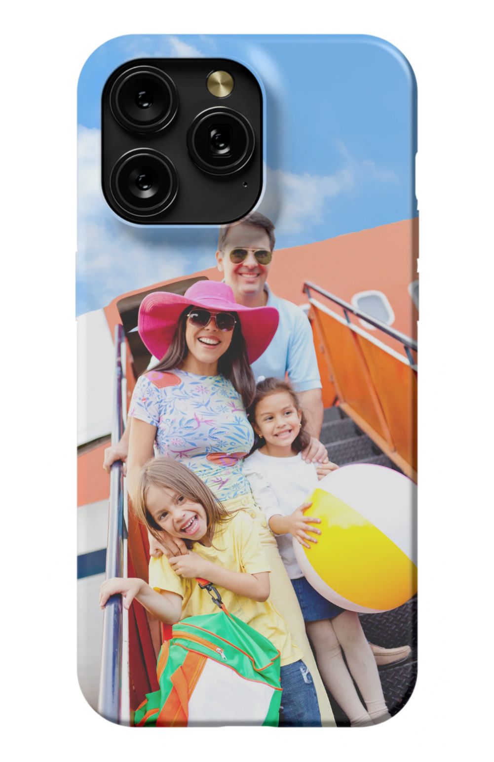 Family On Plane Staircase