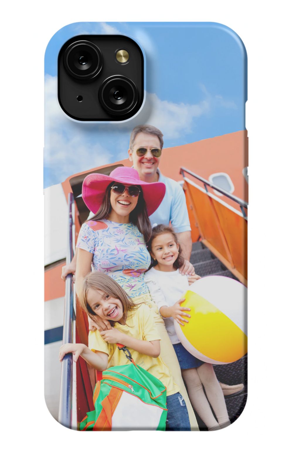 Family On Plane Staircase