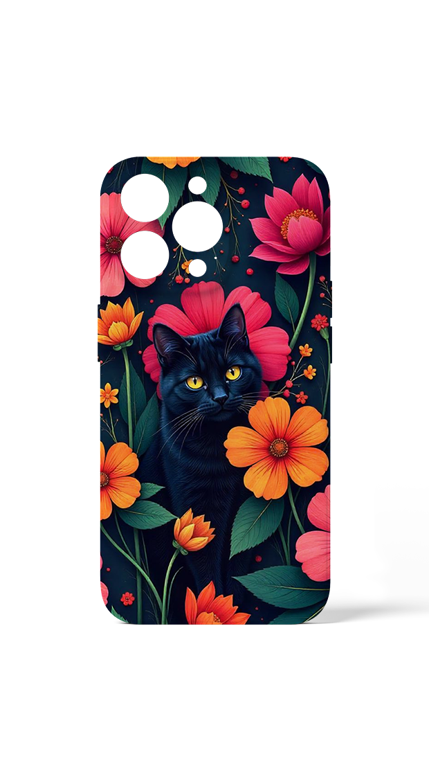 Floural Black Cat Version 4