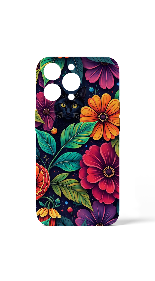 Floural Black Cat Version 5