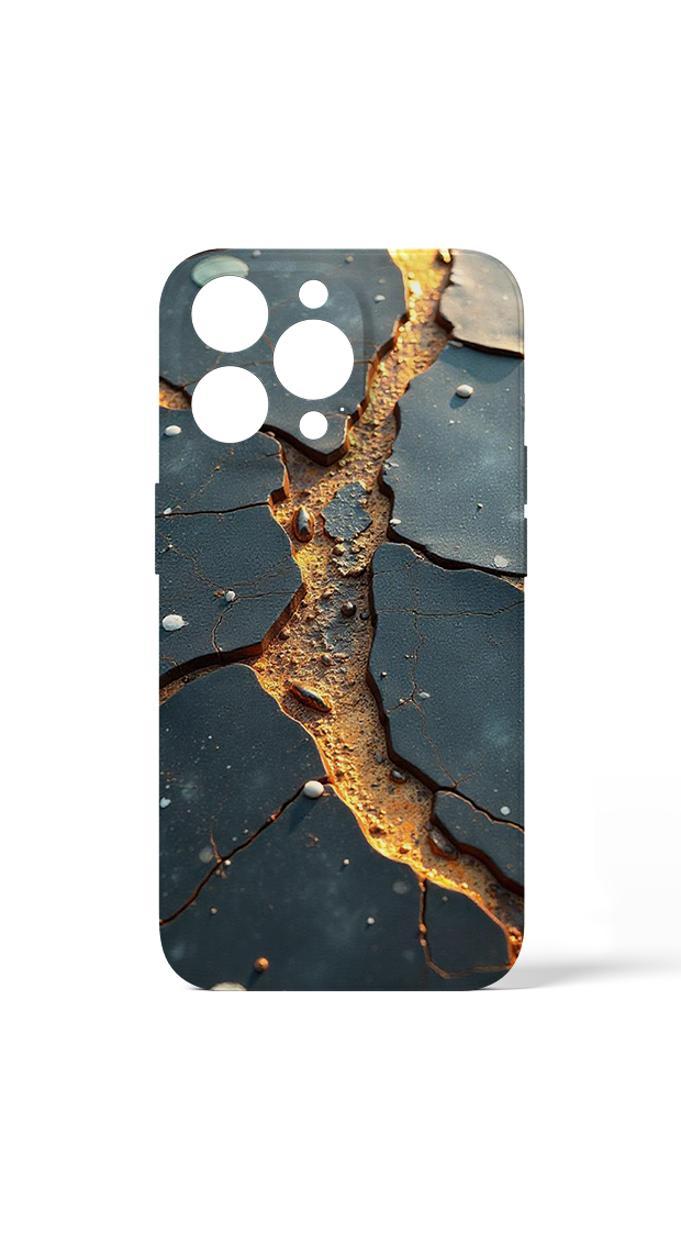 Pattern Black Marble Cracked Floor