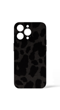 iPhone 15 Leopard print Case Black