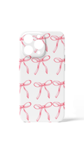 iPhone 15 Plus Pink Ribbons Design Case - White
