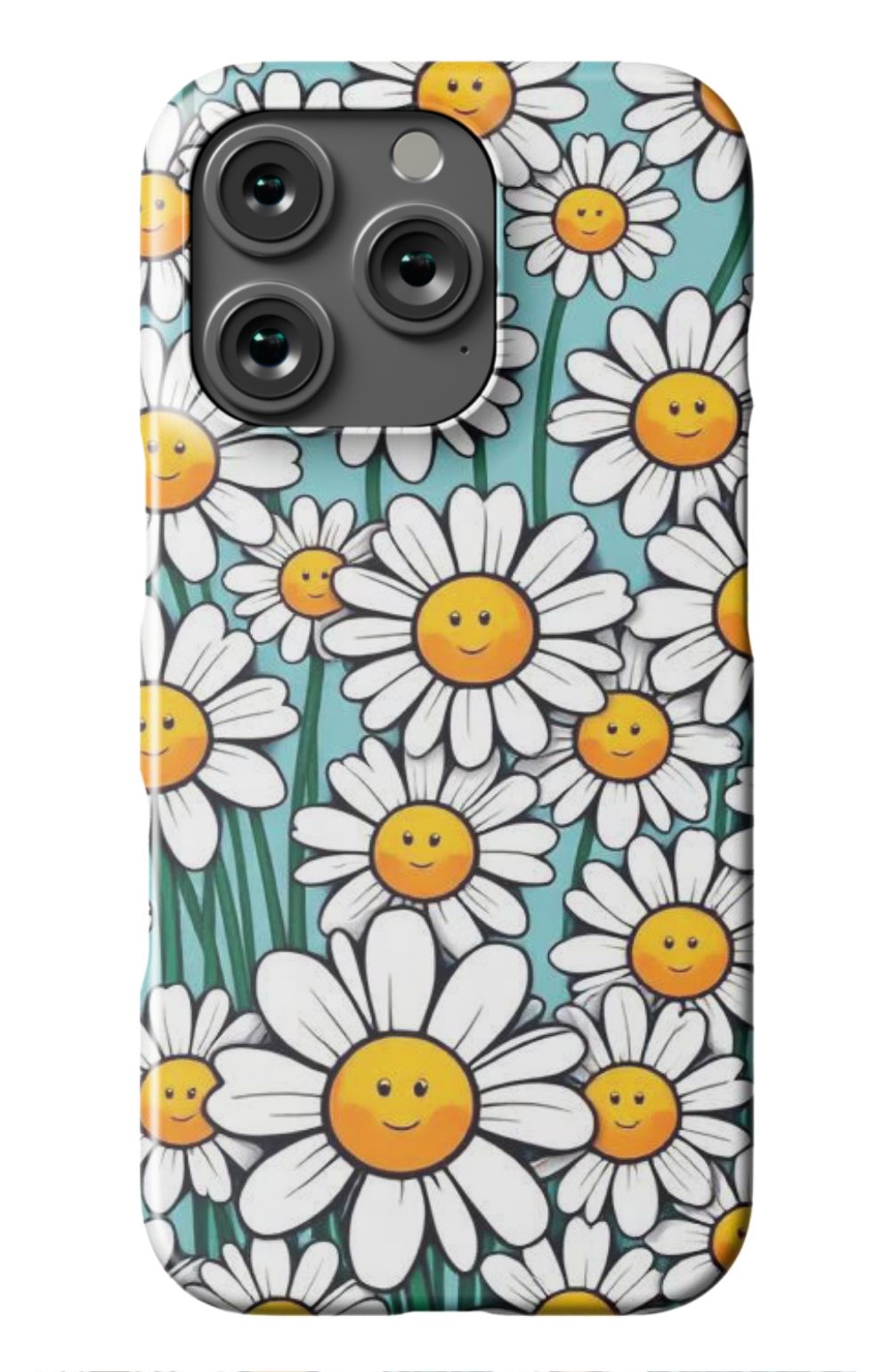 Smiley Daisy Flowers Pattern