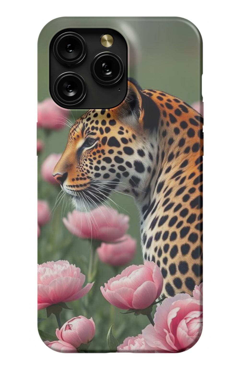 Pink Floural With On Looking Cheetah