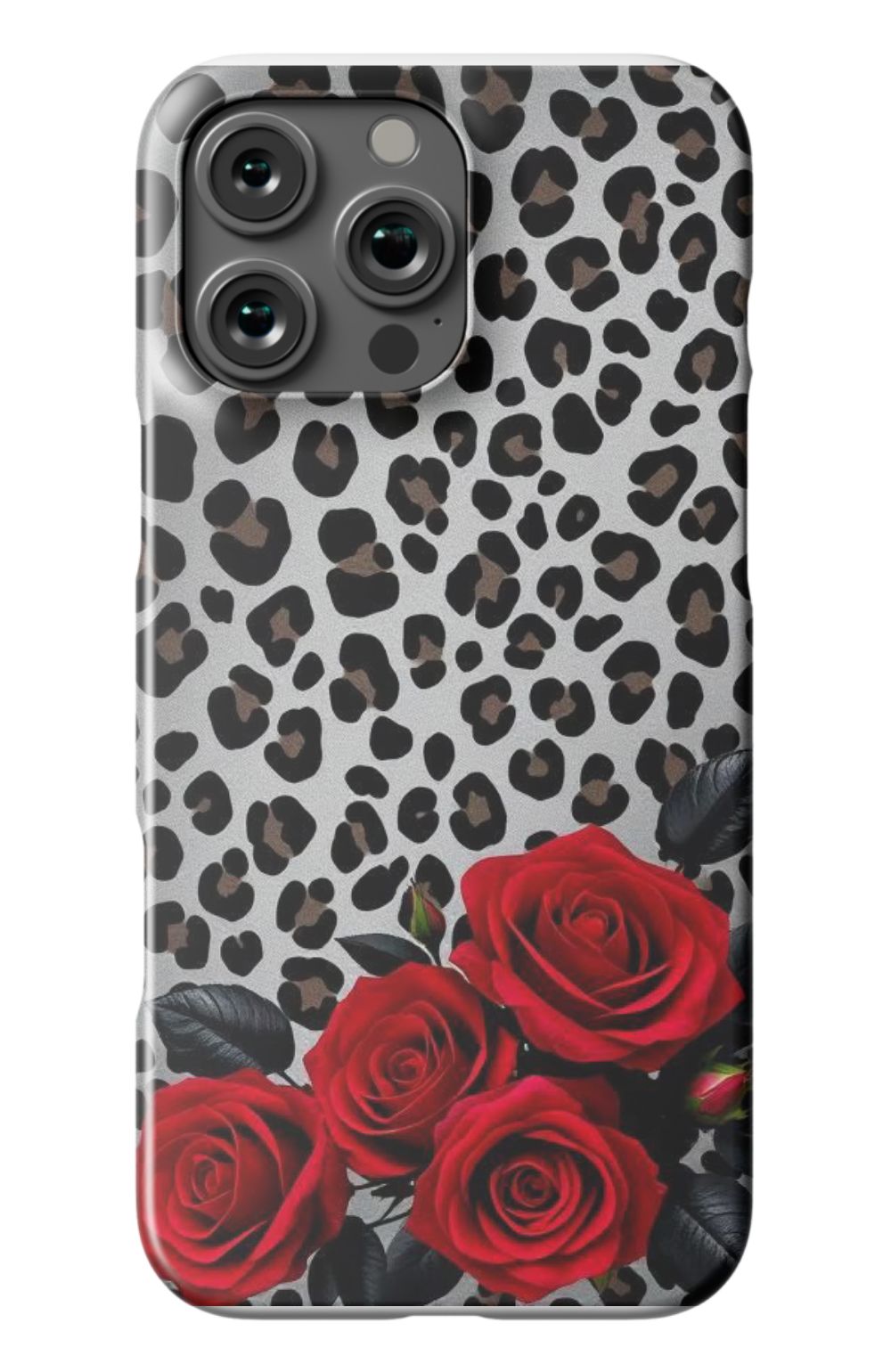 Red Roses On Leopard Print