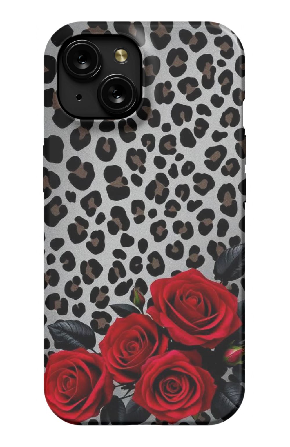 Red Roses On Leopard Print
