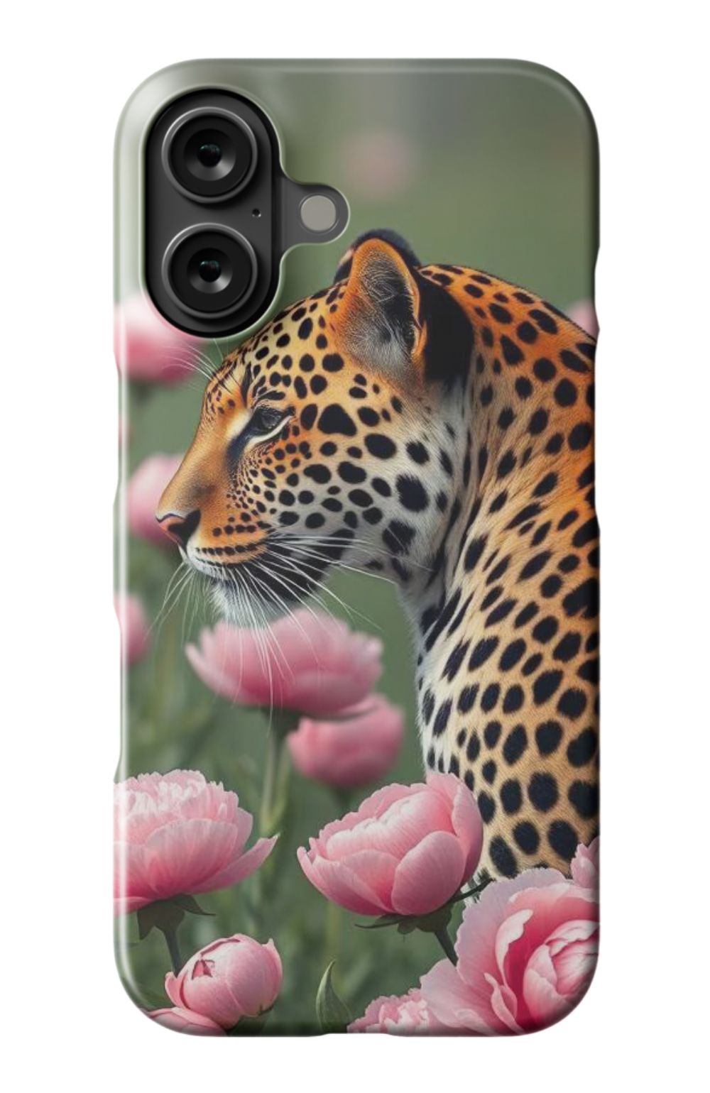 Pink Floural With On Looking Cheetah