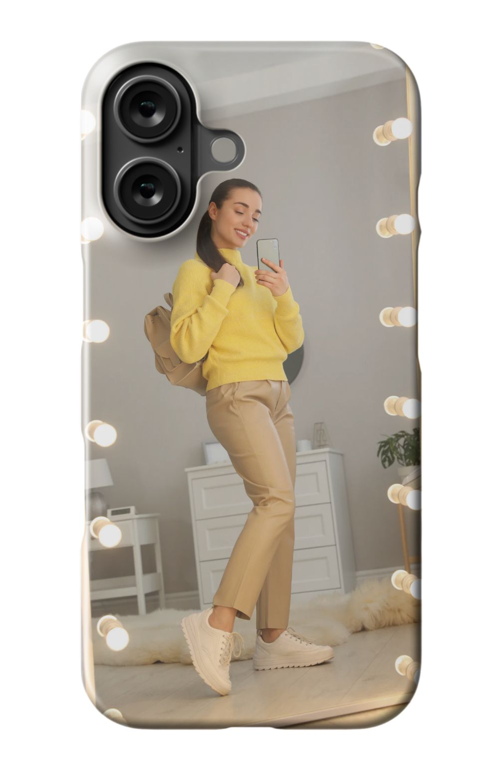 Selfie In Light Up Mirror Case