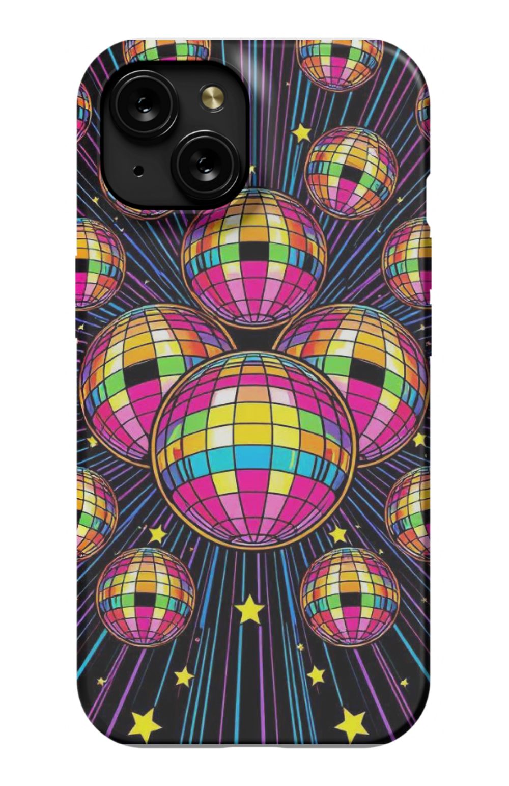 Multi Colour Disco Balls Pattern