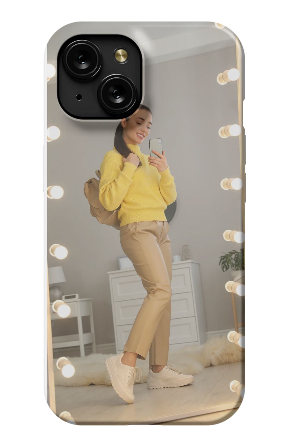 Selfie In Light Up Mirror Case