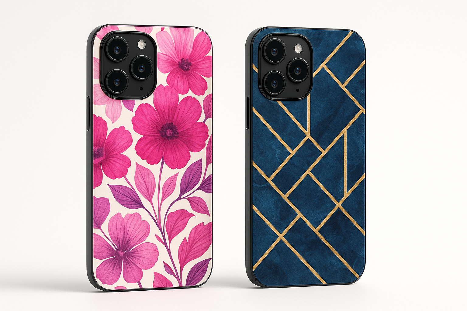 couple of customized phone cases