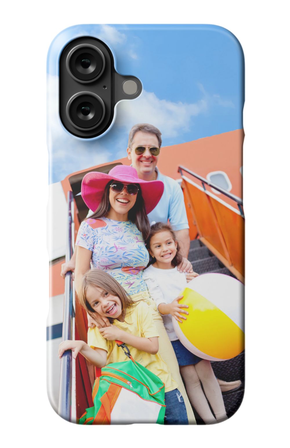 Family On Plane Staircase