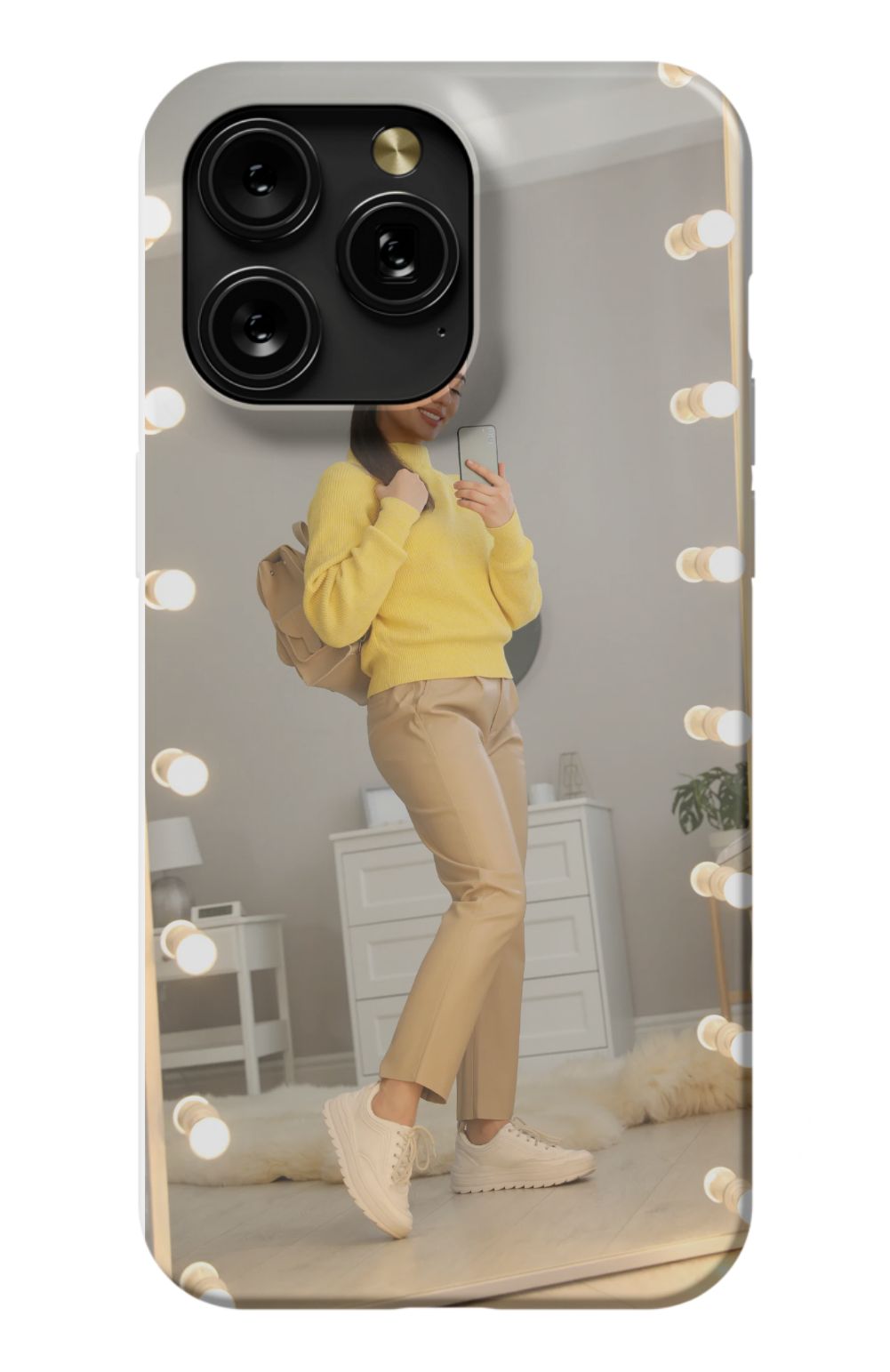 Selfie In Light Up Mirror Case