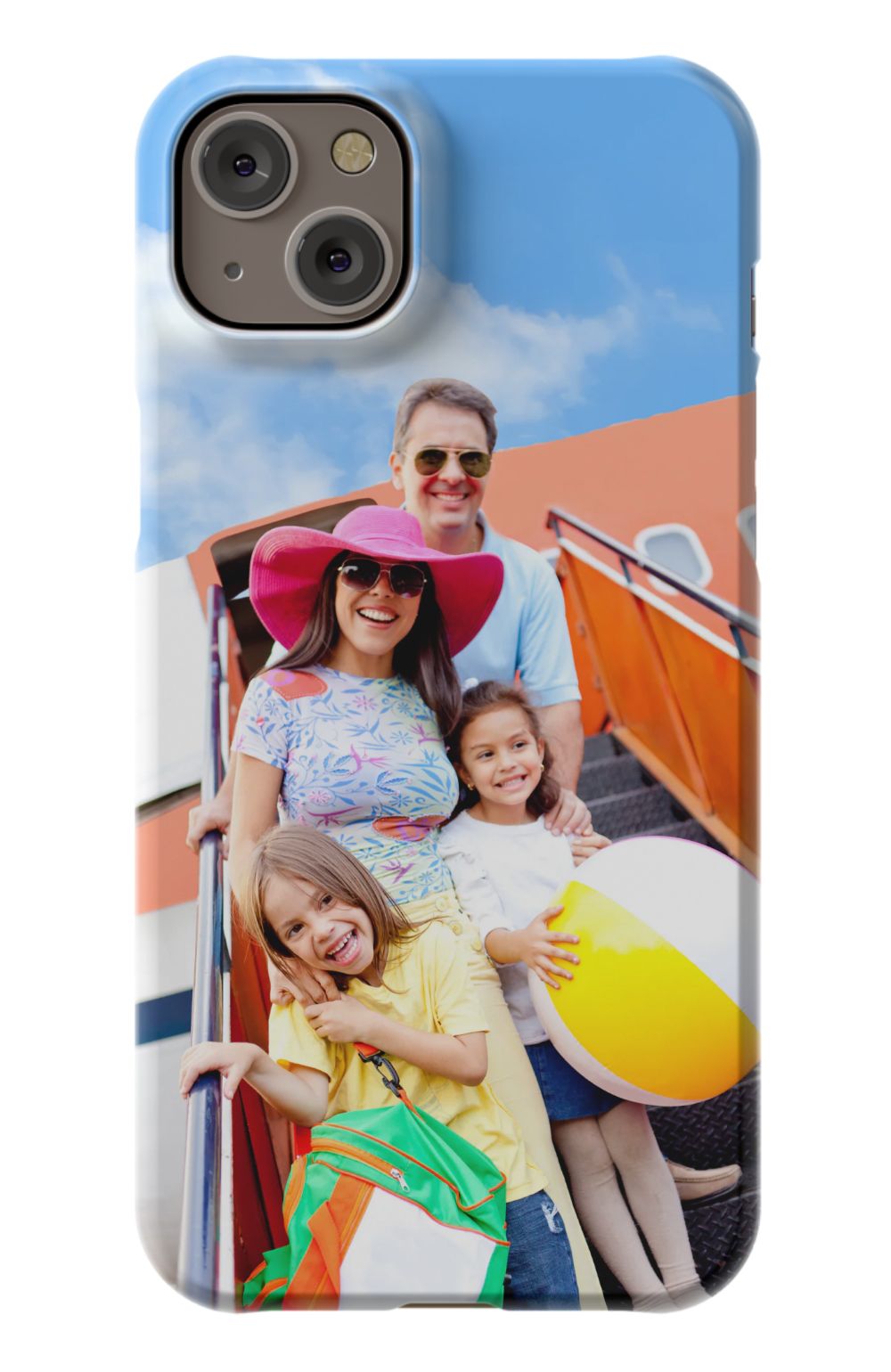 Family On Plane Staircase