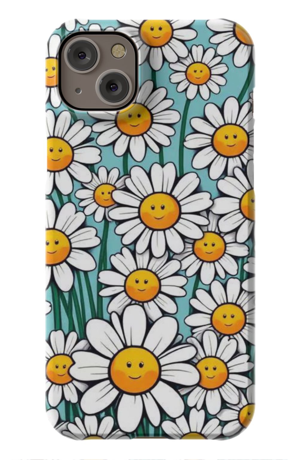 Smiley Daisy Flowers Pattern
