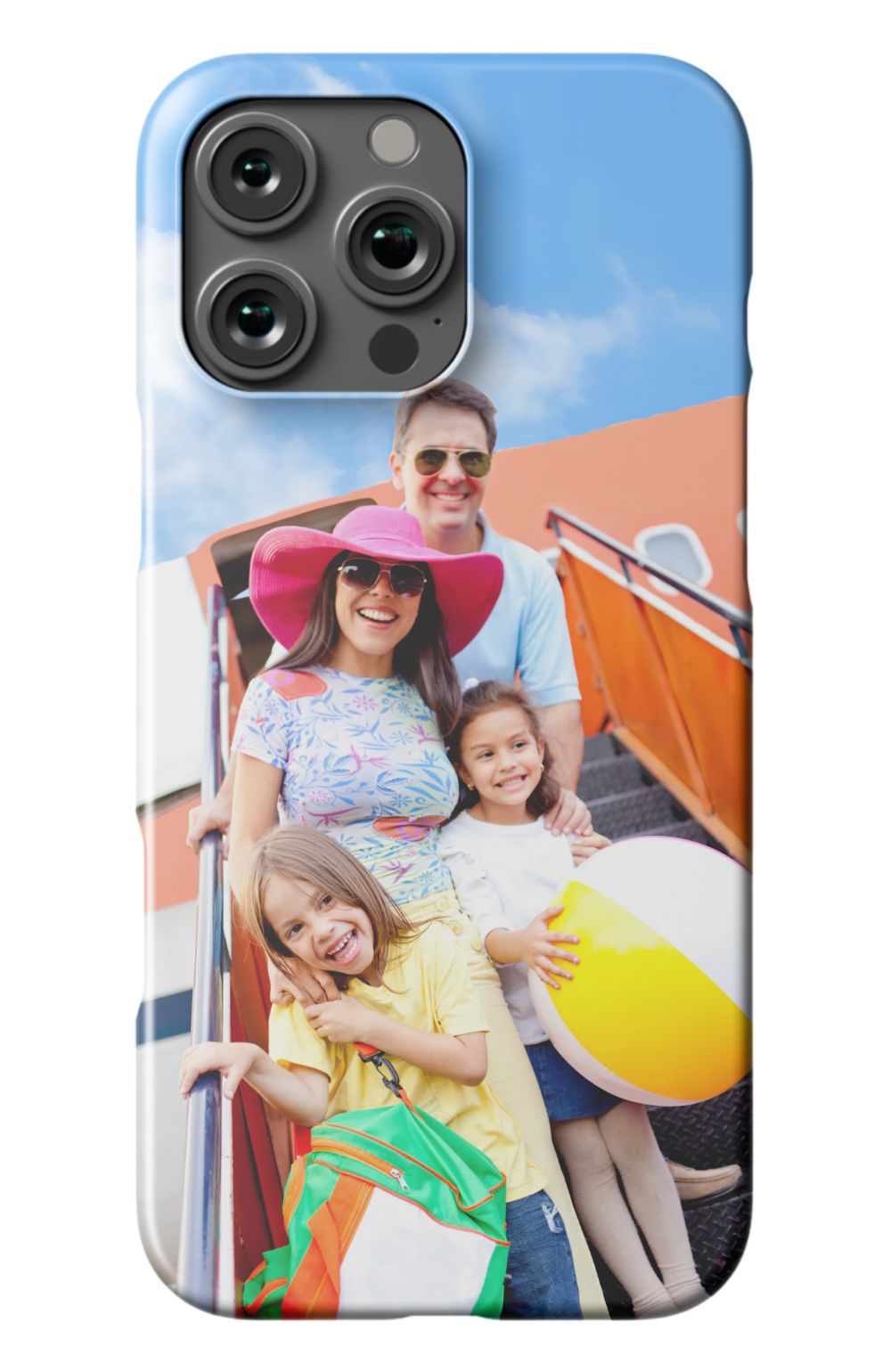 Family On Plane Staircase