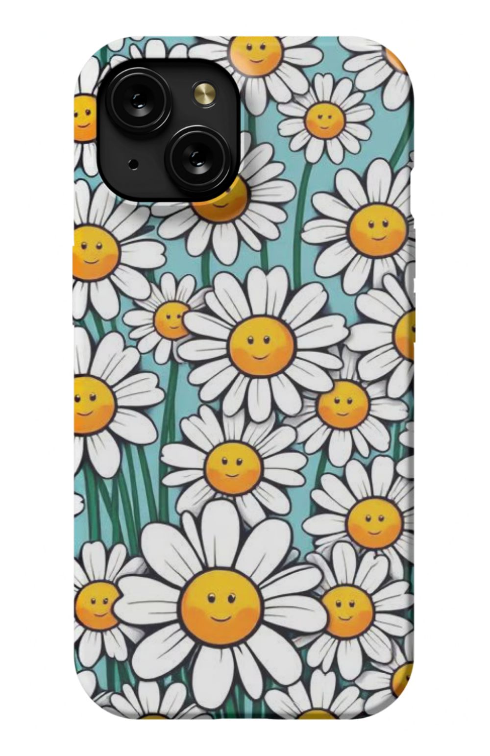 Smiley Daisy Flowers Pattern