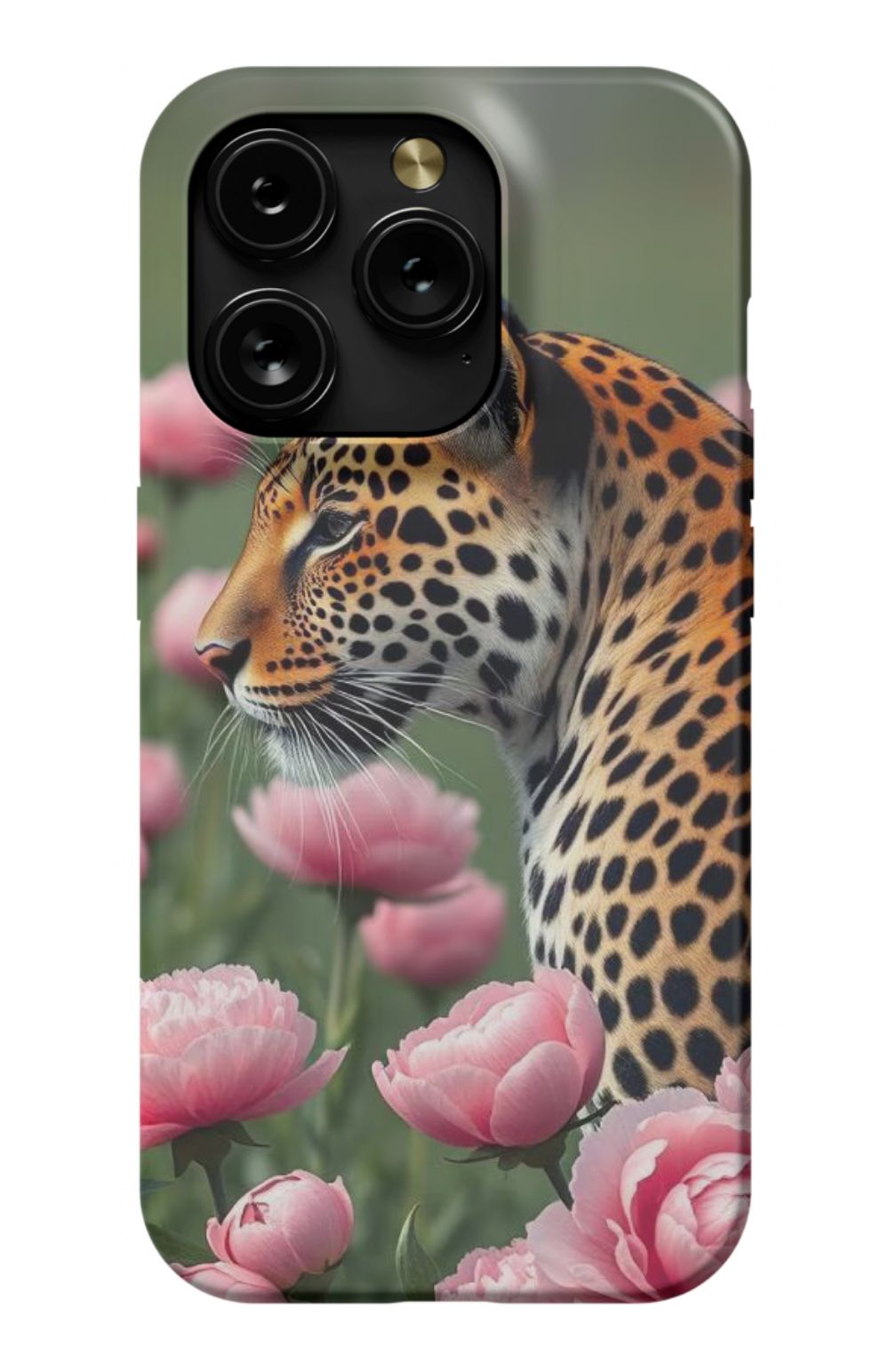 Pink Floural With On Looking Cheetah